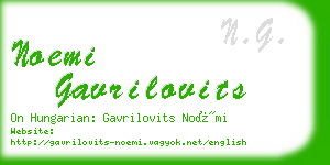 noemi gavrilovits business card